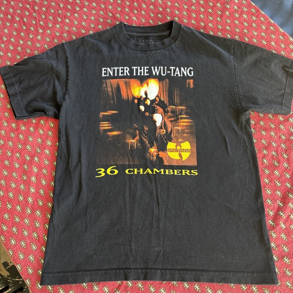 WU-TANG Mens Enter the Wu-Tang 36 Chambers T Shirt Medium Black Hip Hop Rap EUC